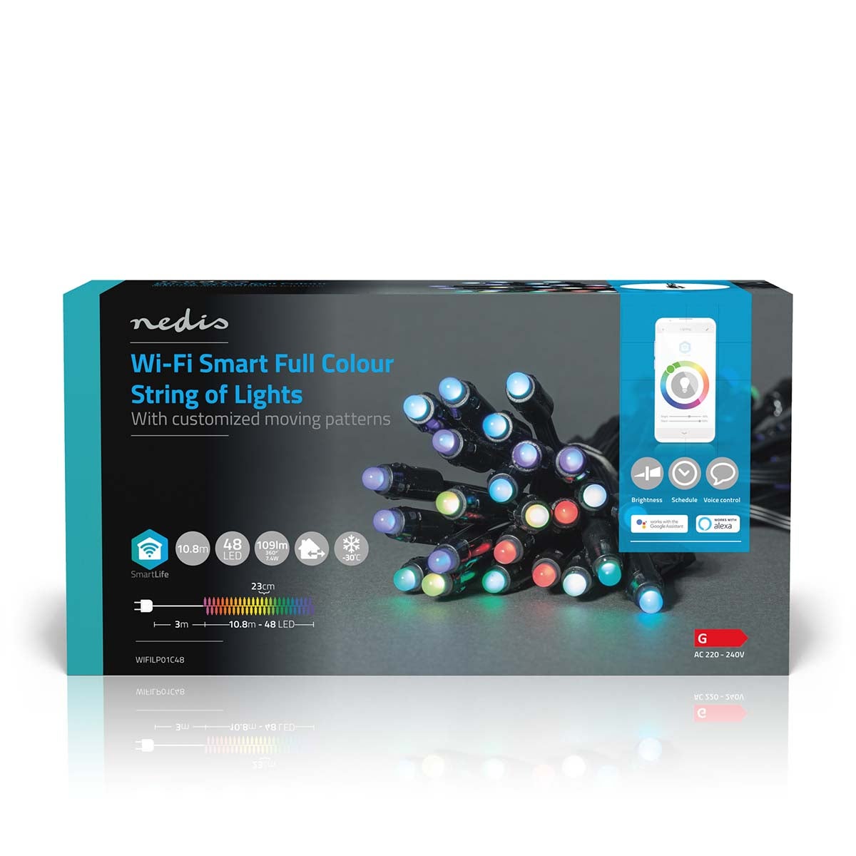 Nedis SmartLife Decoratieve LED lichtslang iOS/Android 10.8 meter