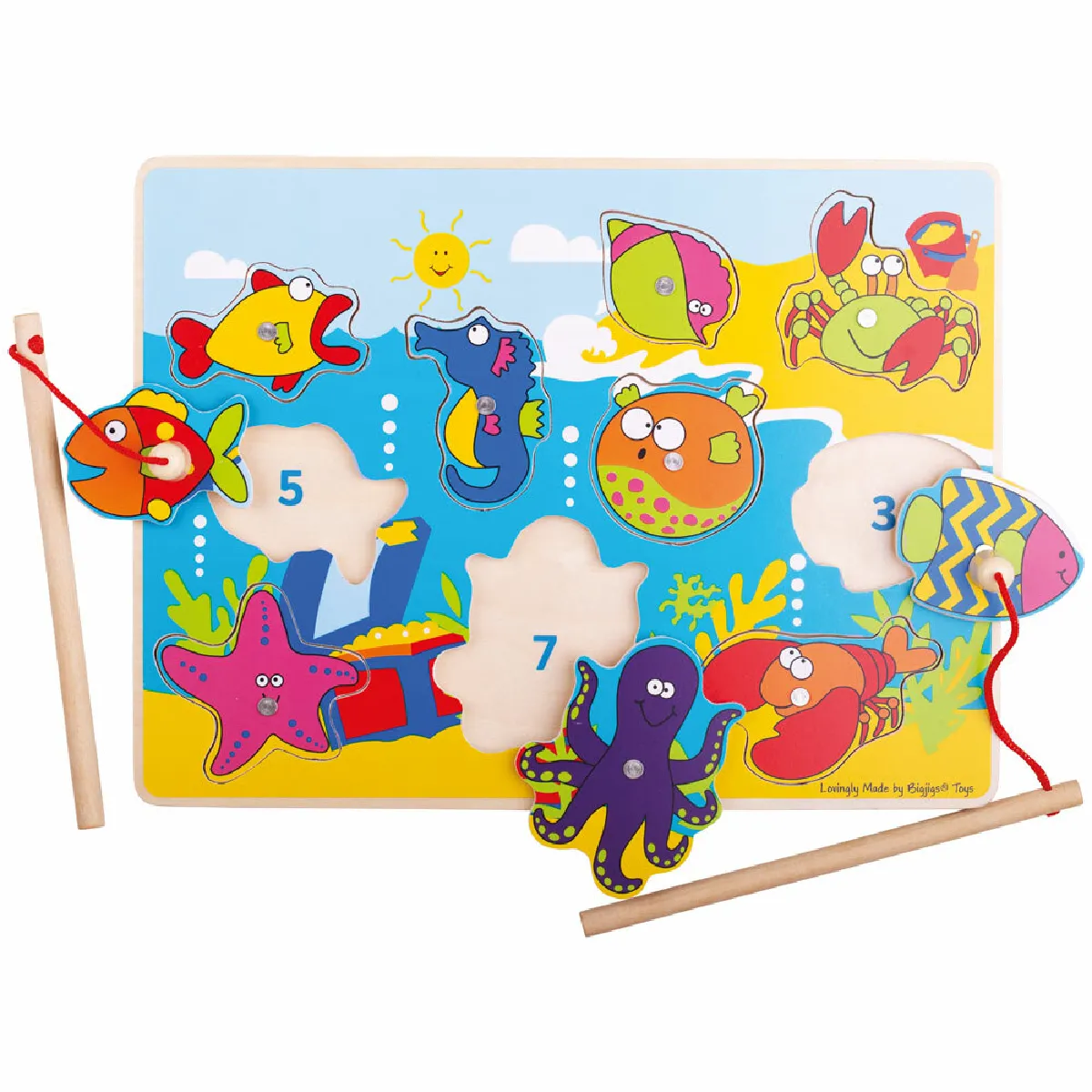 Bigjigs Toys Jouet de Pêche Magnétique