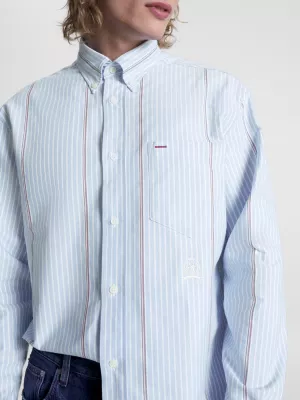 Camisa Oxford Crest Ithaca Stripe Archive