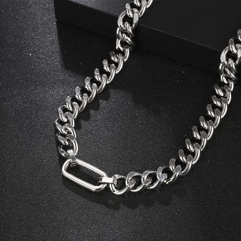 Tenri - Geometrische choker van roestvrij staal (verschillende ontwerpen)