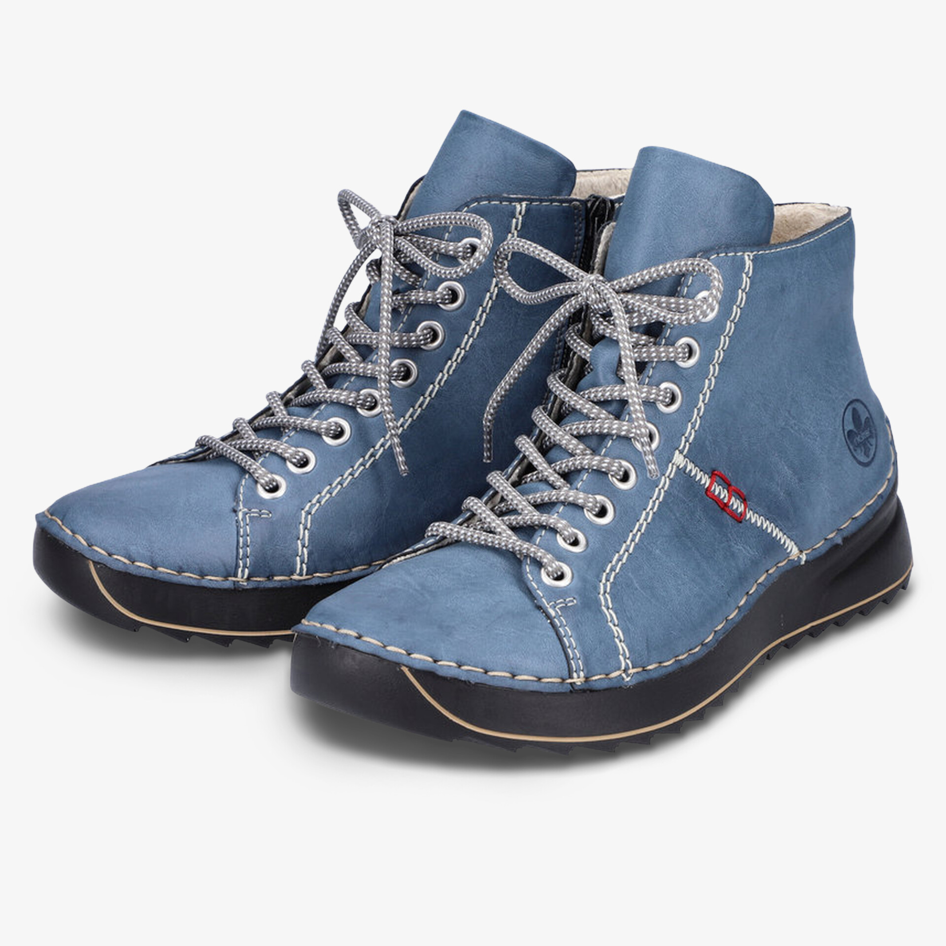rieker Damen Schnürstiefeletten blau