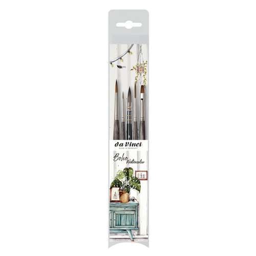 da Vinci Boho Watercolor Aquarellpinsel-Set, Edition Frau Bommel