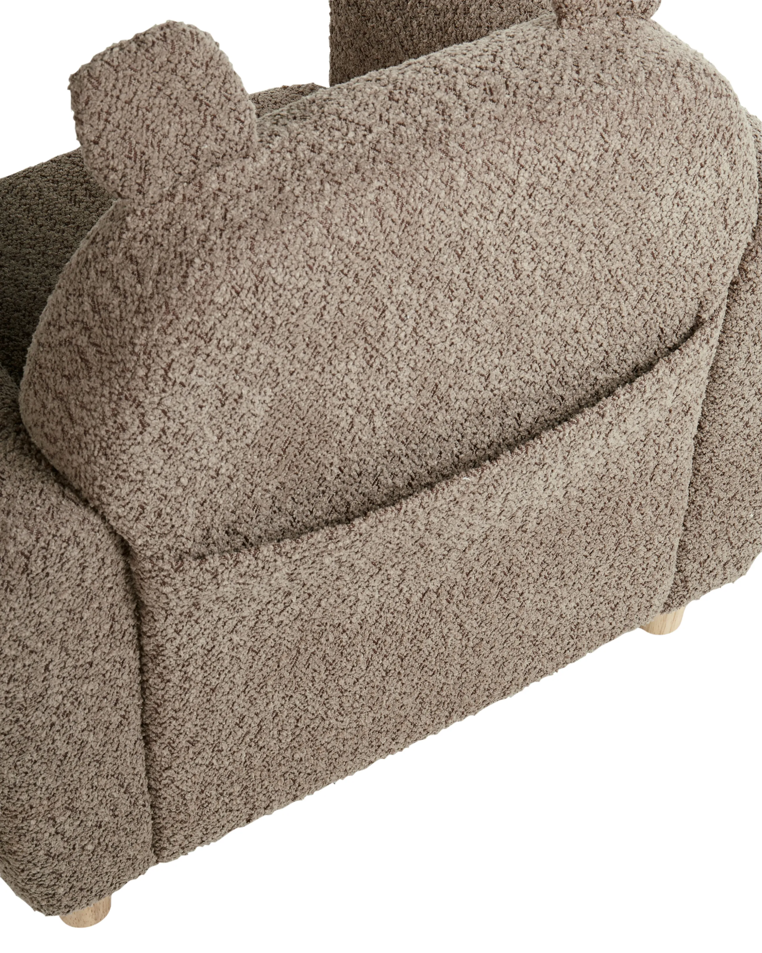 Kinderfauteuil Nijlpaard MARIBO Bouclé Bruin