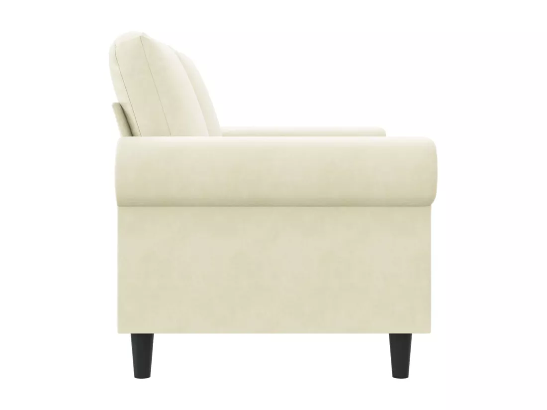 Canapé à 2 places Crème 120 cm Velours
