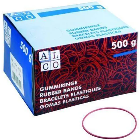 Alco Gummibänder, rot, 100 x 5mm, 500g