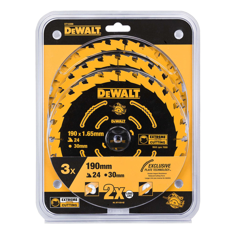 DeWALT cirkelzaagblad 190x30mm 24T DT10399-QZ