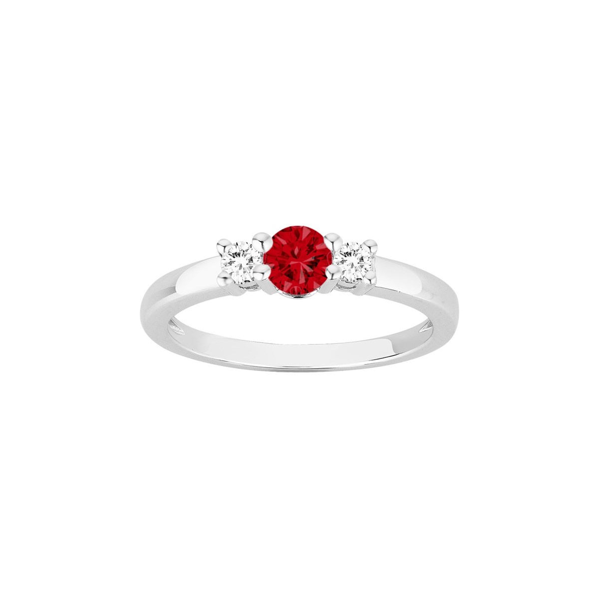 Bague en Argent avec spinelle rouge rubis