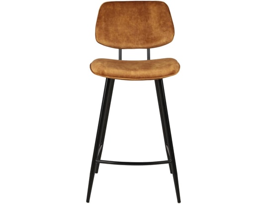 PRO LIVING - Tabouret de bar Lot de 2 T. Lizzy ocre velours (plan)