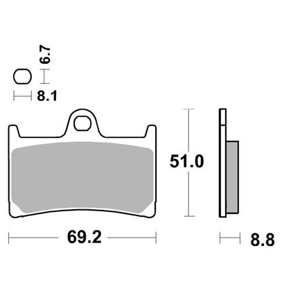 Plaquettes de freins SBS 633LS Sinter Métal Fritté arrière