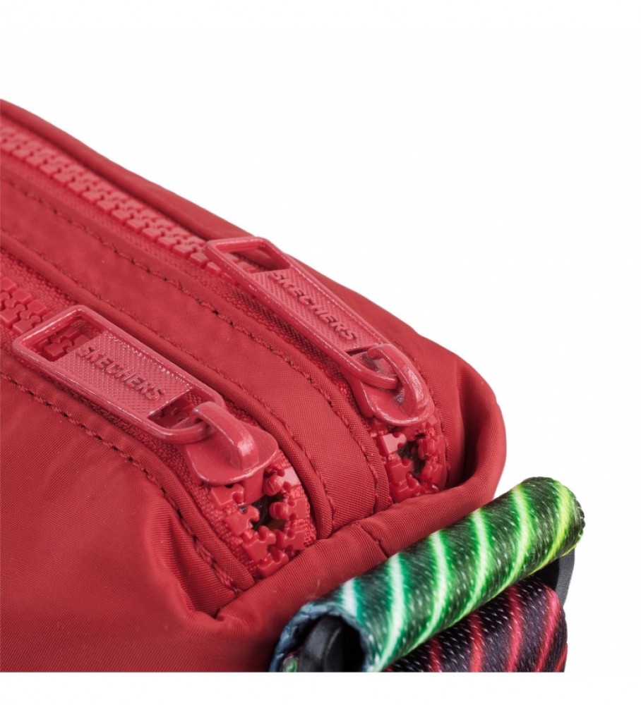 Bolsa de ombro unissex pequena Skechers S897 vermelha - 26 x 33 x 5,5 cm -