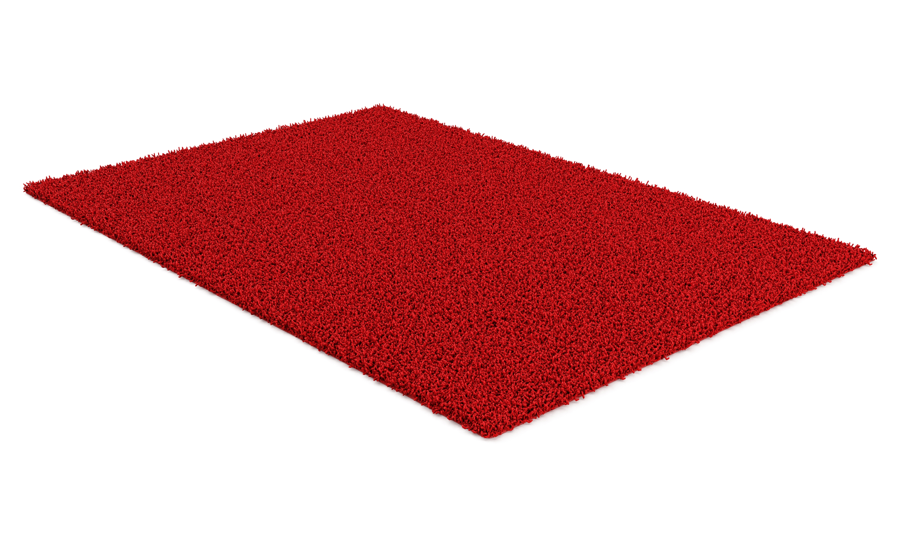 Hochflor Teppich 200 x 290 cm rot