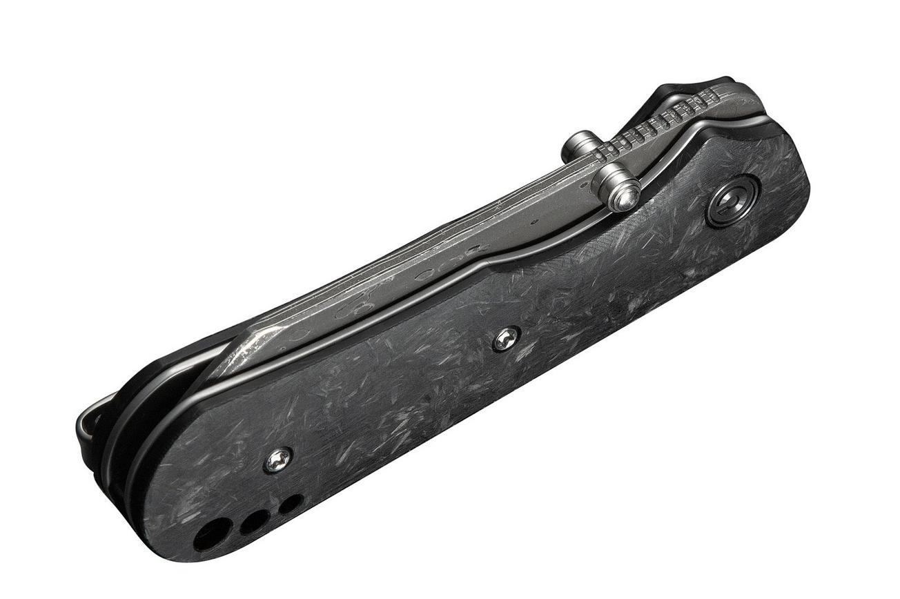 Civivi Crabby C24055-DS1 Damascus Blade, Shredded Carbon Fiber, zakmes, Ken Onion Jr. design