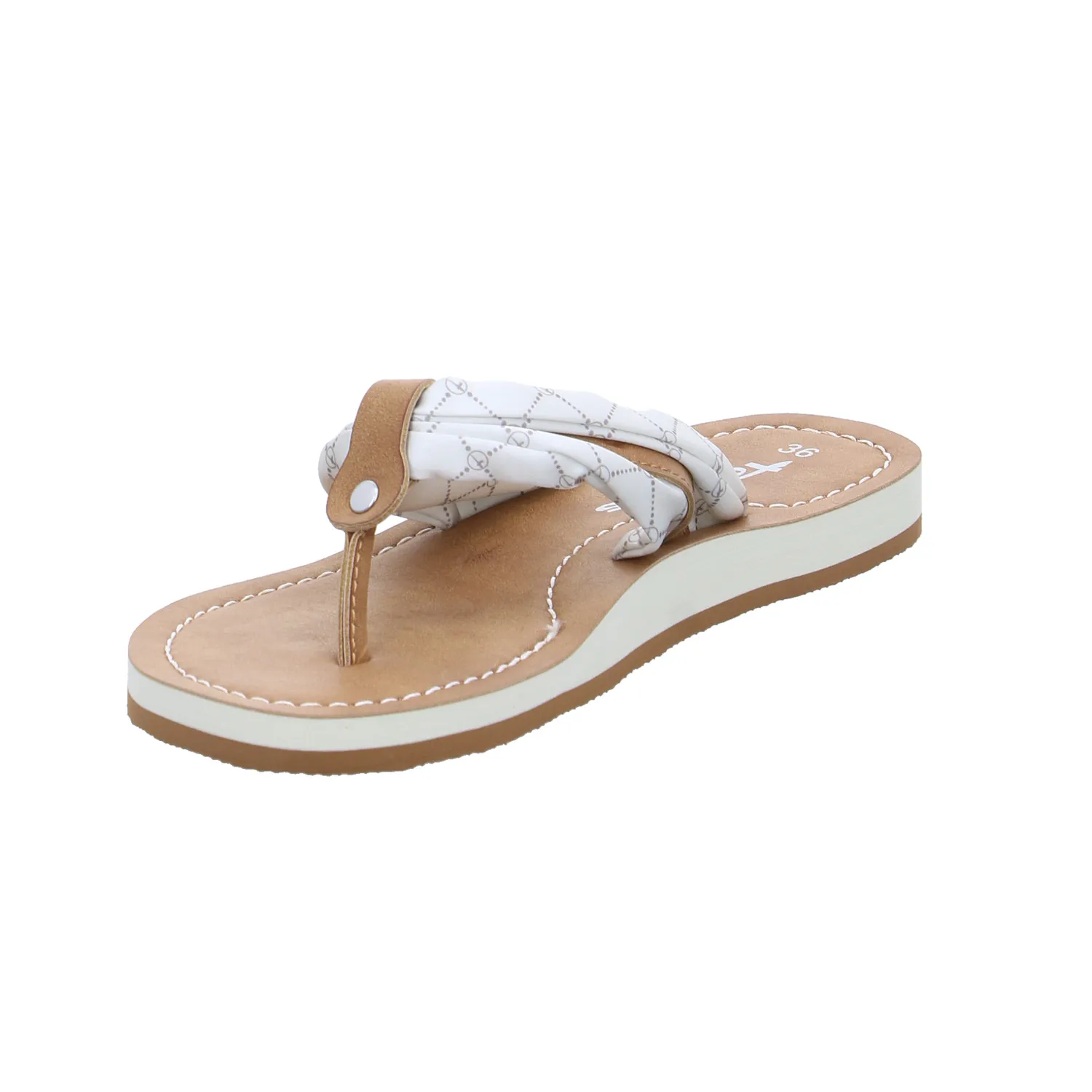 TAMARIS Zehentrenner-FlipFlop Weiss Leder