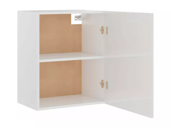 Armoire suspendue Blanc brillant 50x31x60 cm Bois d'ingénierie