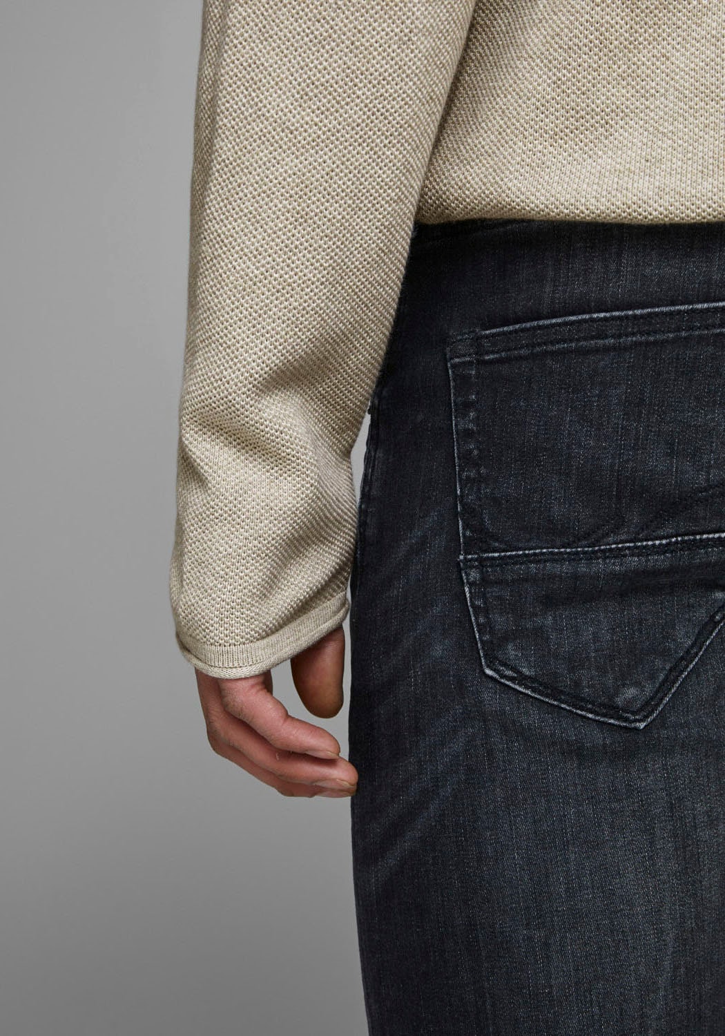 Jack & Jones Rundhalspullover »JJEHILL Einfarbiger Pullover mit angenehmem Tragegefühl«, unifarben, modisch, schmal, Baumwolle, Rundhals