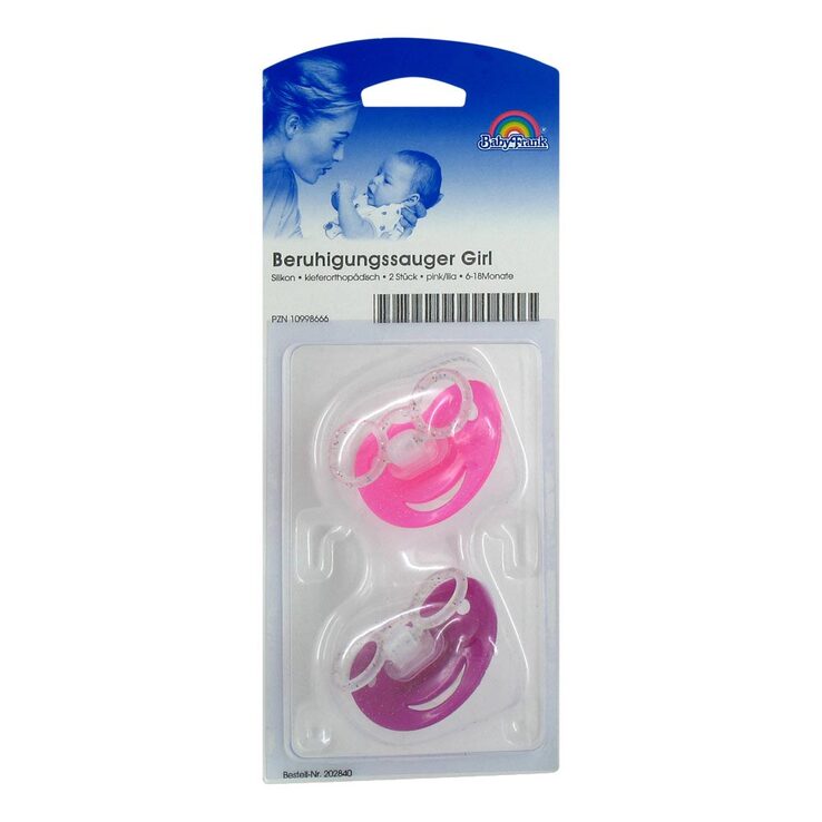 Beruhigungssauger Kirsche Silikon Girl 6 - 18 M., 2 St