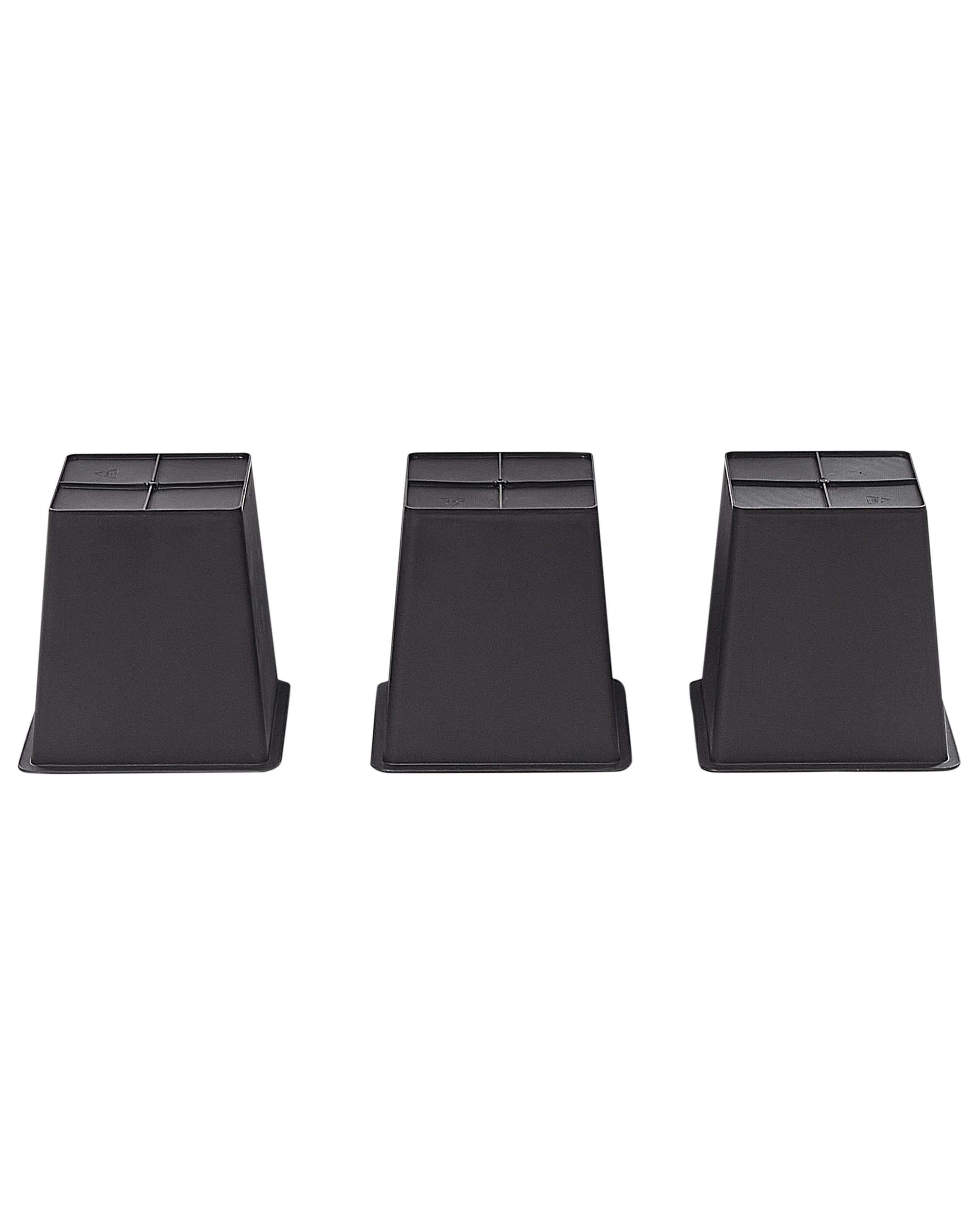 Verhoogde bloempot CARAGANA PE rotan 77 cm Zwart