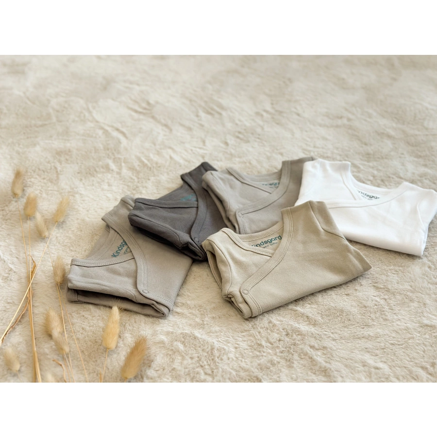 kindsgard Wickelbody trunder 5er-Pack langarm grau