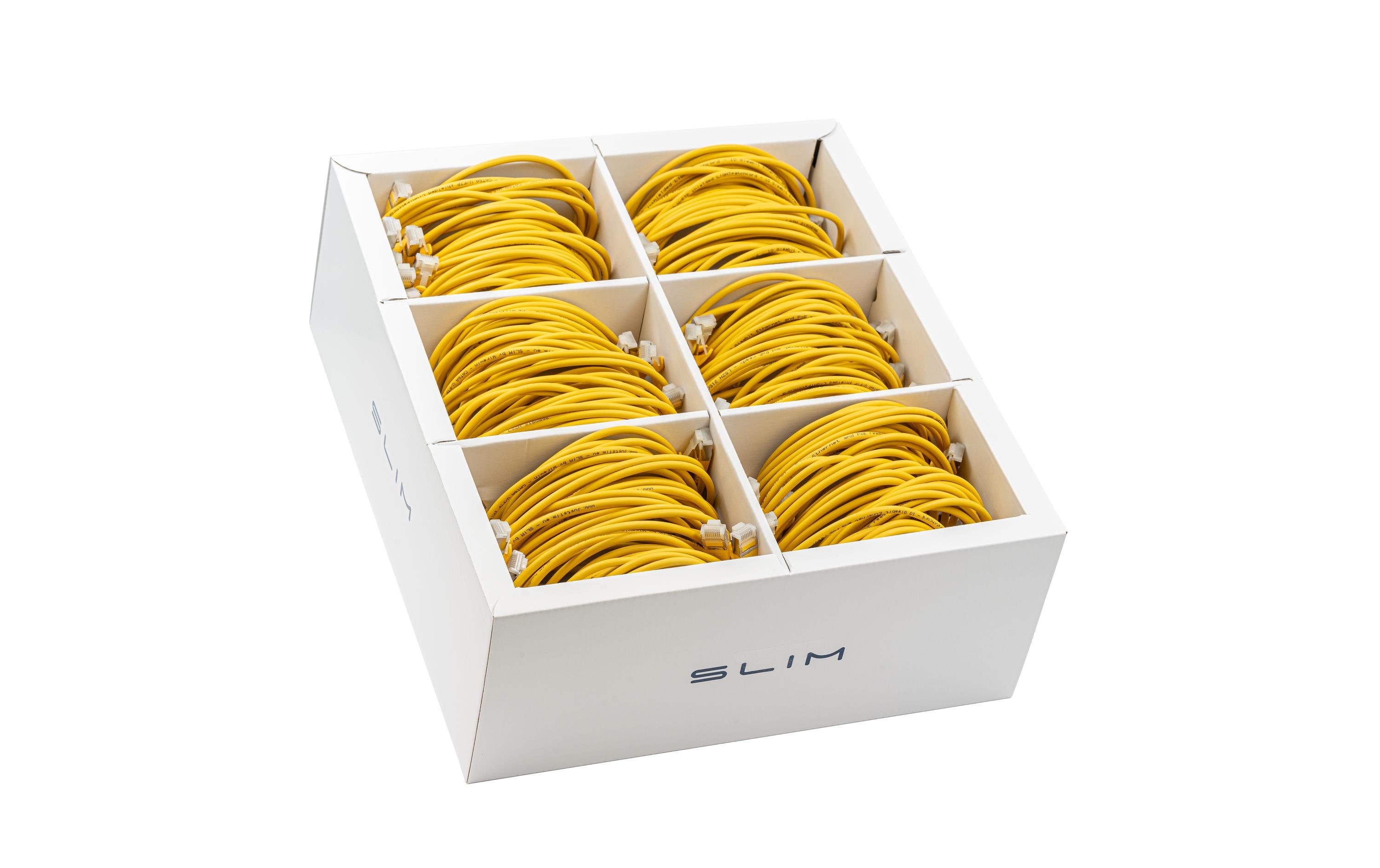 Slimpatchkabel RJ-45, Cat 6A, U/FTP, 3 m, Gelb, 36-Pack<br>SLIM Multipack, 36x 3.0m KAT6A Patchkabel, gelb