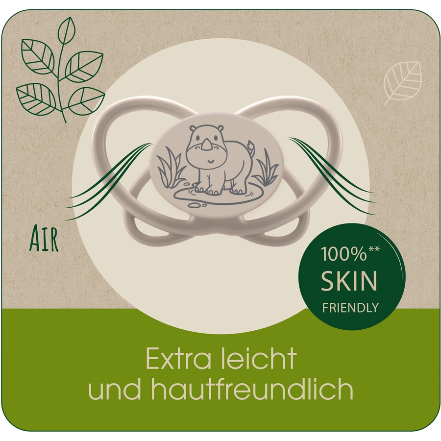 nip® Schnuller My Butterfly Green, Größe 2 (5-18 Monate), Silikon Orange
