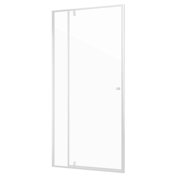 Sealskin Contour Draaideur voor nis 100x200 cm, 6 mm helder veiligheidsglas met antikalklaag Mat wit