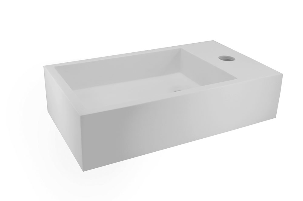 Mueller Solid Surface fontein rechts 40x22x10cm