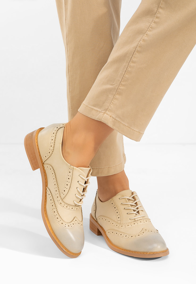 Chaussures brogue pour femme beige Cilora