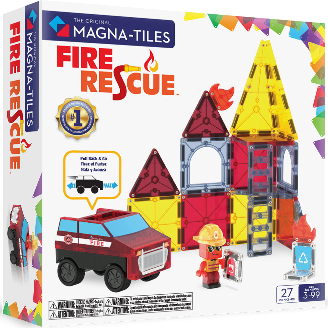 magna-tiles magnetische tegels fire rescue - 27st