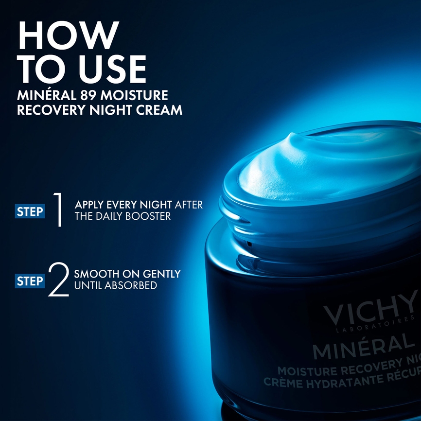 Vichy Minéral 89 fuktgivende nattkrem 50 ml