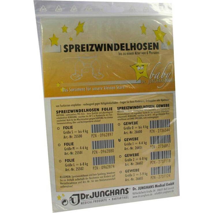 Spreizhöschen Gewebe für Säuglinge Größe 1, 1 St