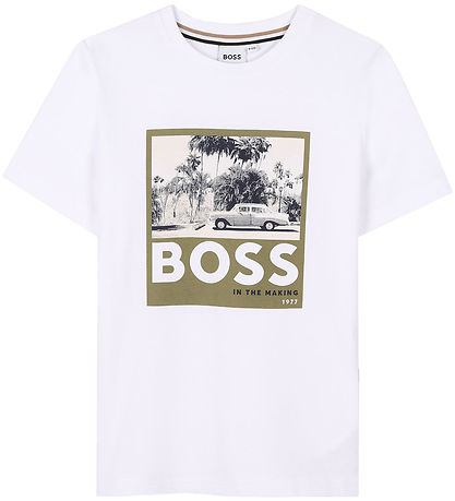 BOSS T-Shirt - Weiß m. Dark Green