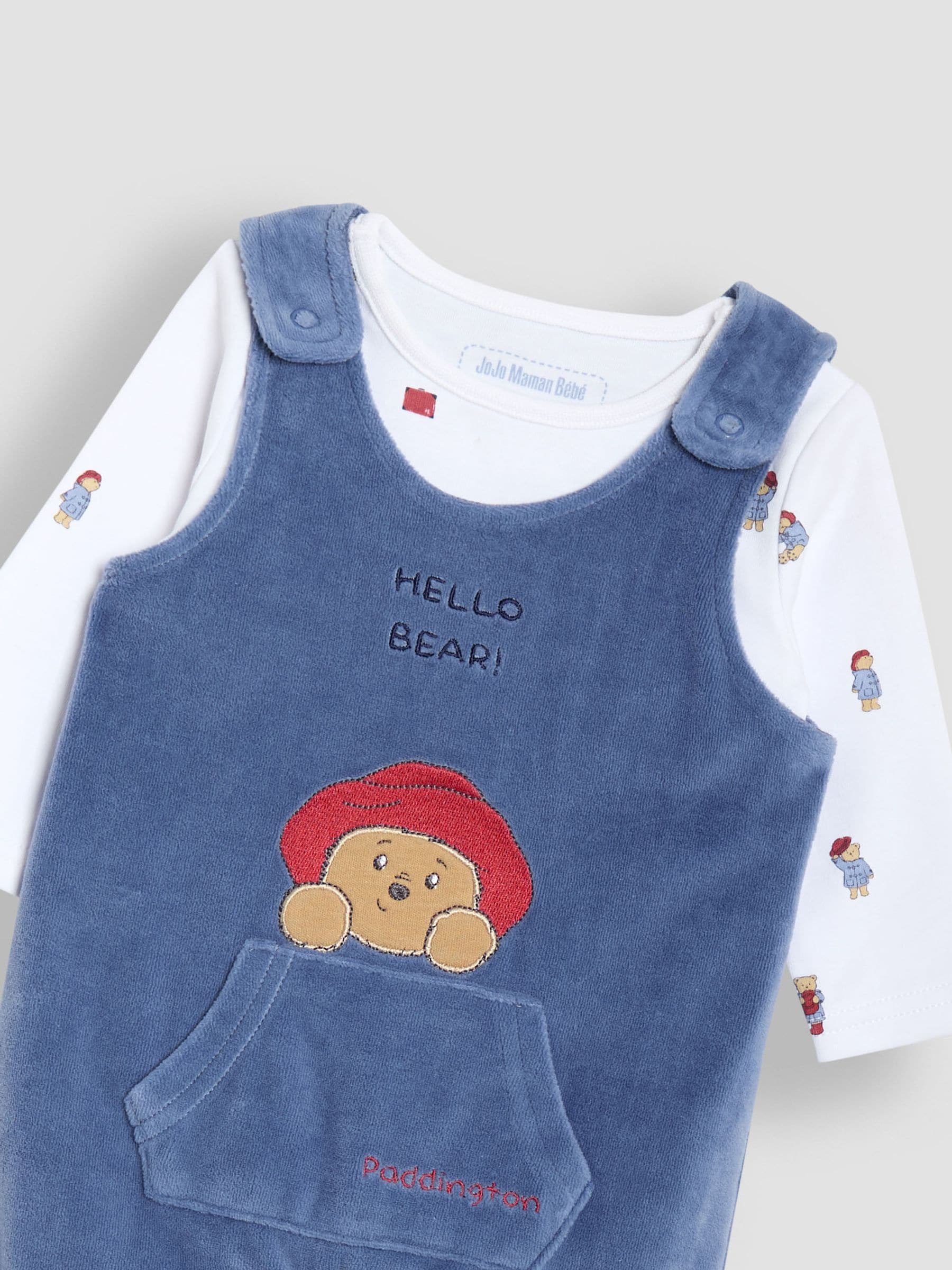 JoJo Maman Bébé Appliqué Dungaree Set