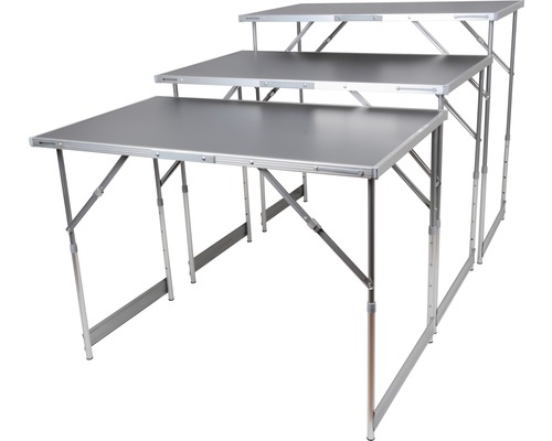 Multifunctionele 3-delige behangtafel, in hoogte verstelbaar, grijs, 3x 100 x 60 x 73 cm