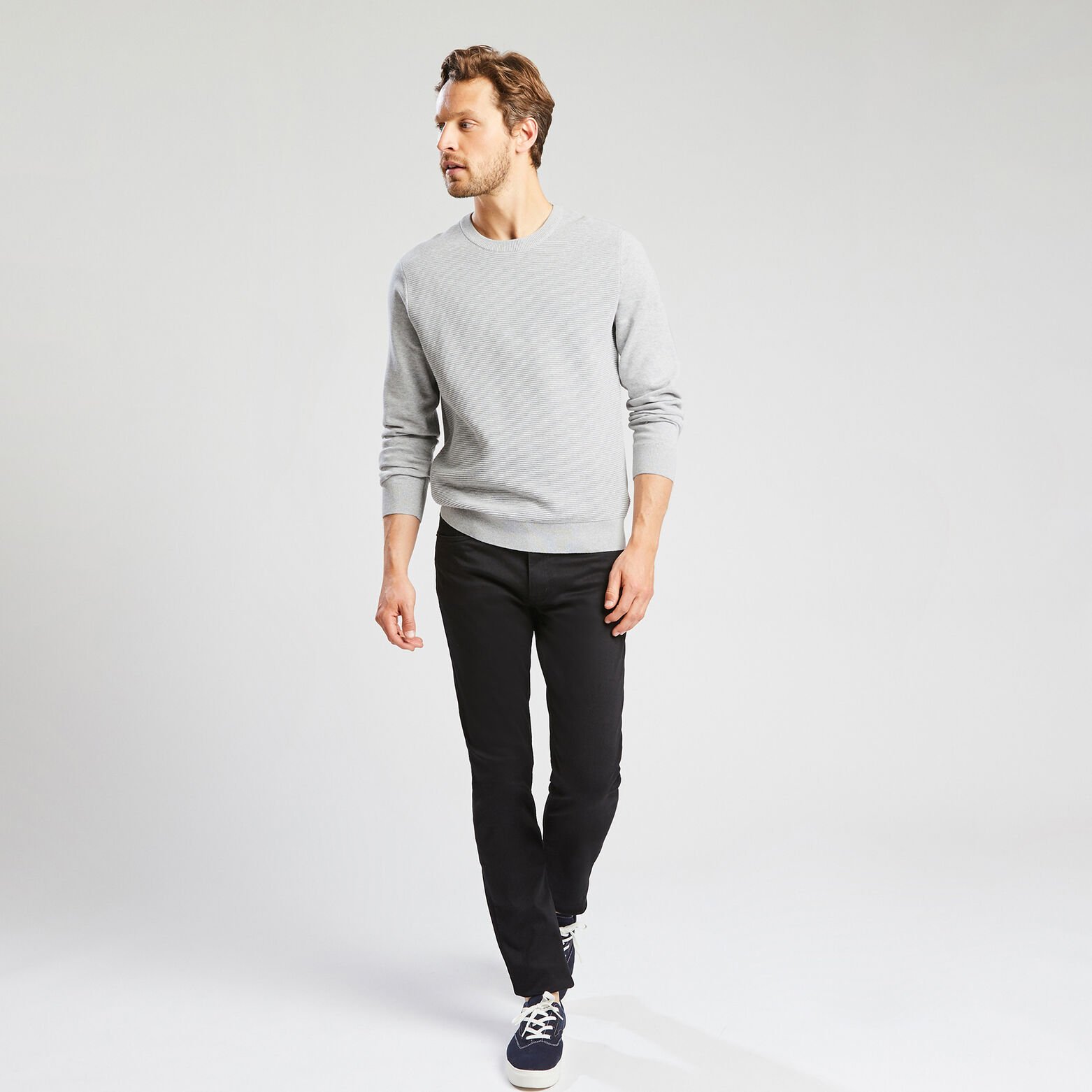 Jean slim urbanflex en polyester recyclé Noir