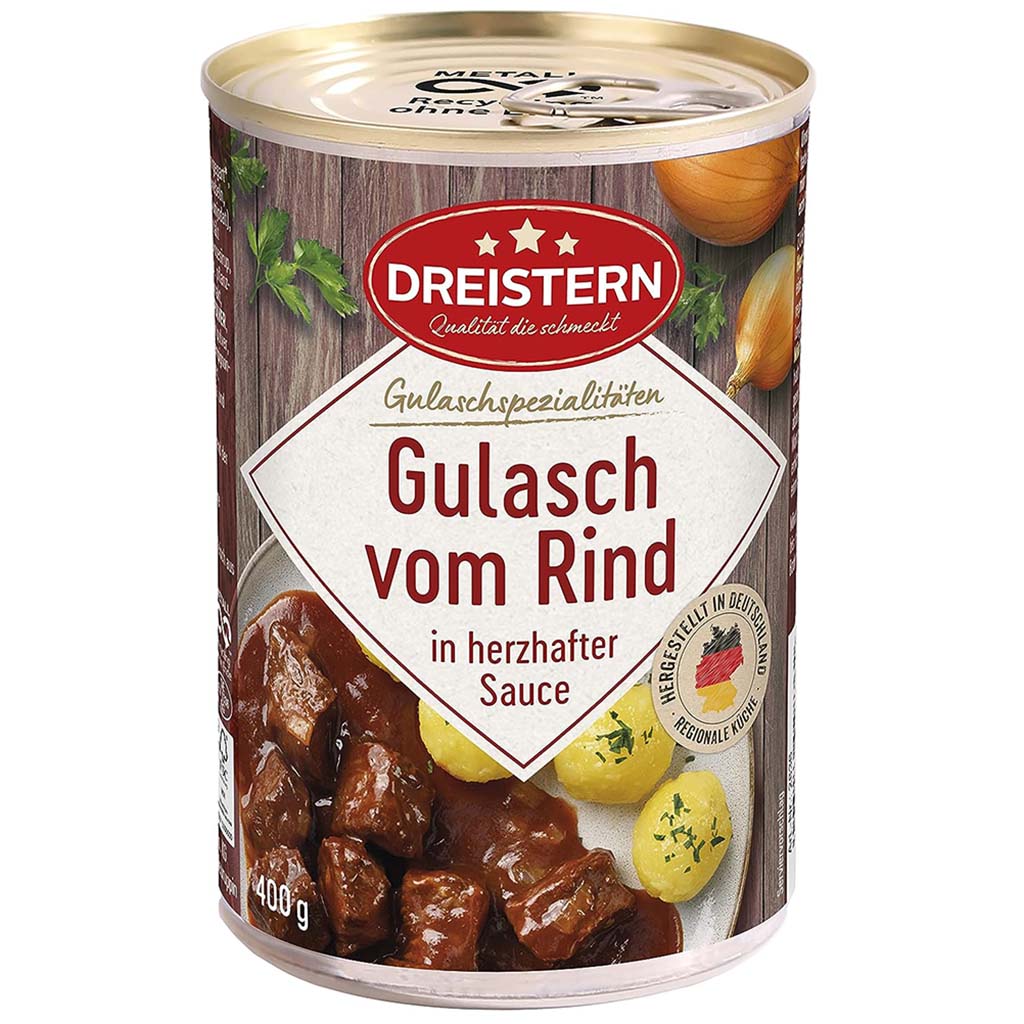 Dreistern Gulasch vom Rind 400g MHD:6.10.27
