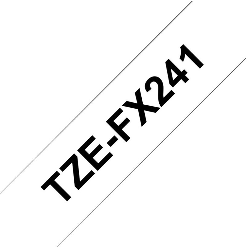 Brother TZE-FX241 ruban d'étiquette Noir sur blanc TZ