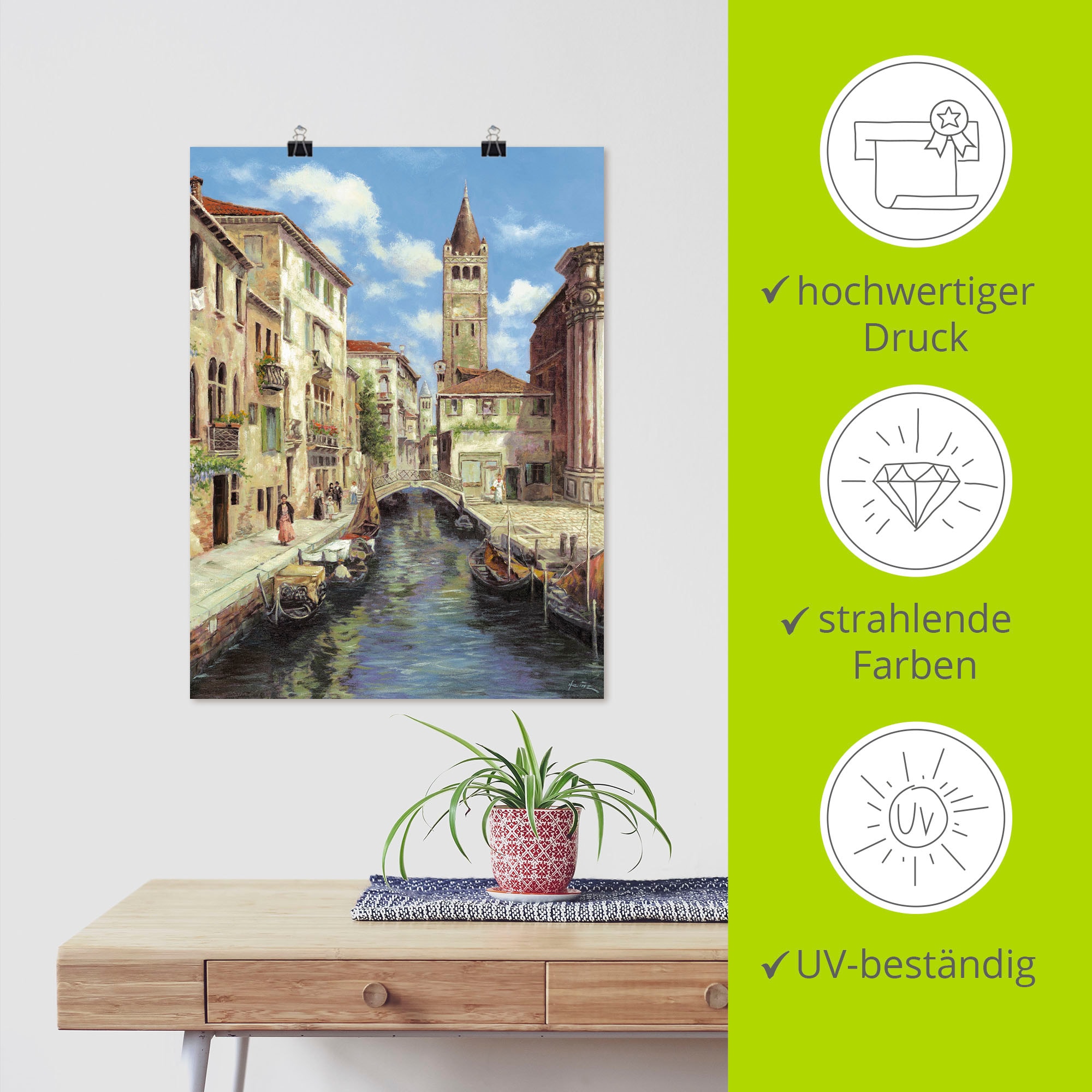 Artland Wandbild »Venedig« Venedig 1 Stk. tlg. als Leinwandbild, Poster in verschied. Grössen