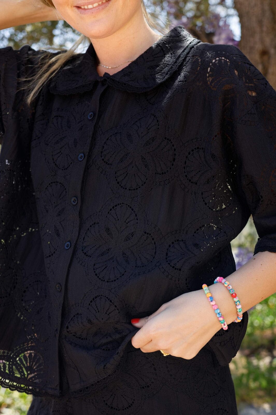 Black Colour Bcmilos Lace Blouse 40877