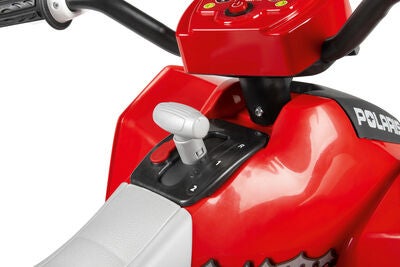 PegPérego Polaris Outlaw Firhjuling 330W, Rød/Hvit