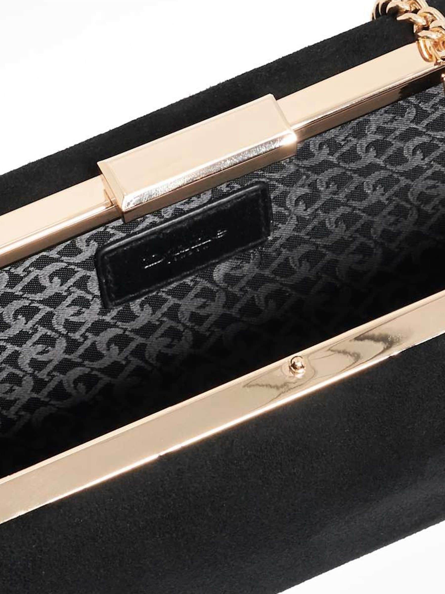 Zwart - Dune London Bellaria - Hoekige clutch met frame