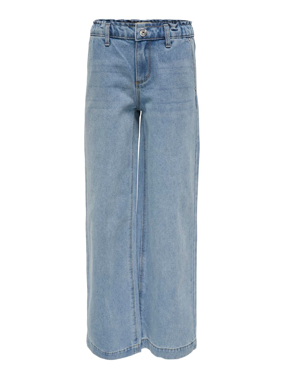 KOGCOMET Mittlere Taille Weiter Beinschnitt Jeans Light Blue Denim
