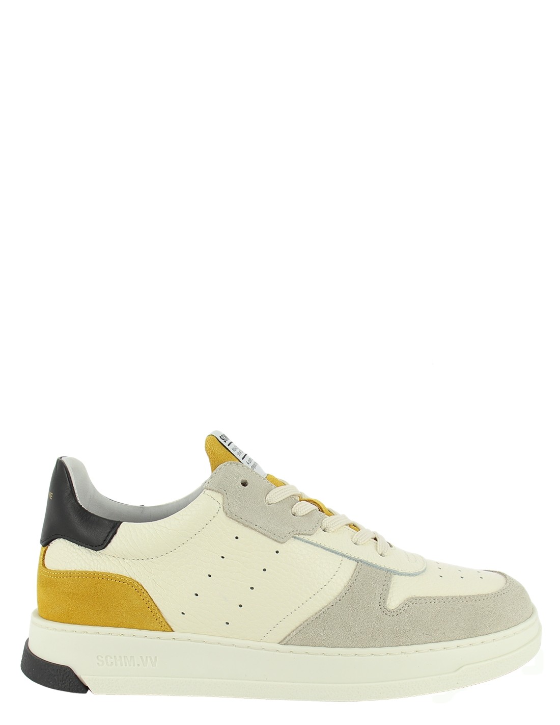 schmoove Baskets de ville homme order sneaker blanc/gris/jaune/noir