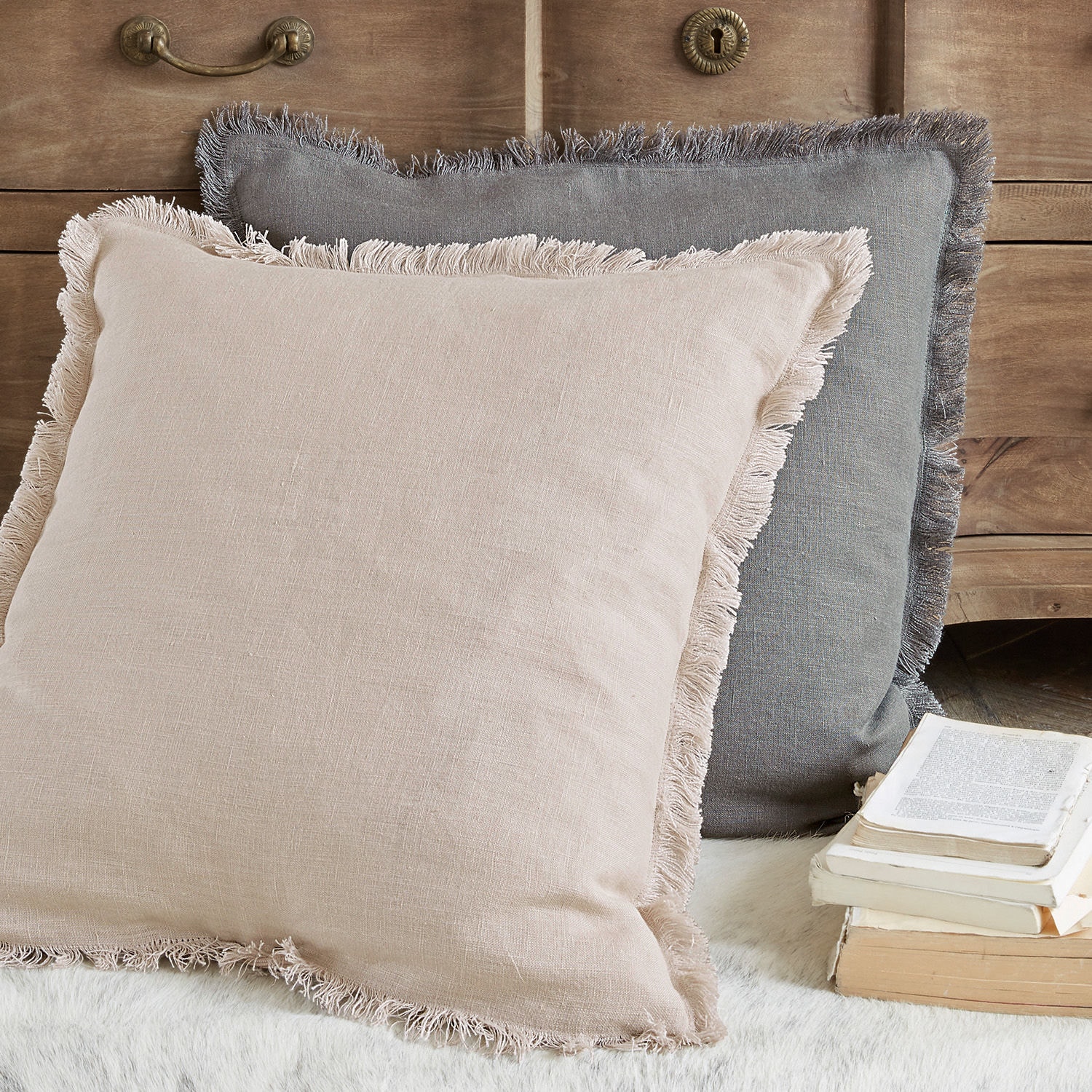 Kissenhülle 2er Set Quebo grau/beige