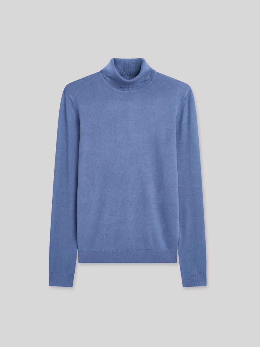 Pull col roulé en viscose certifiée