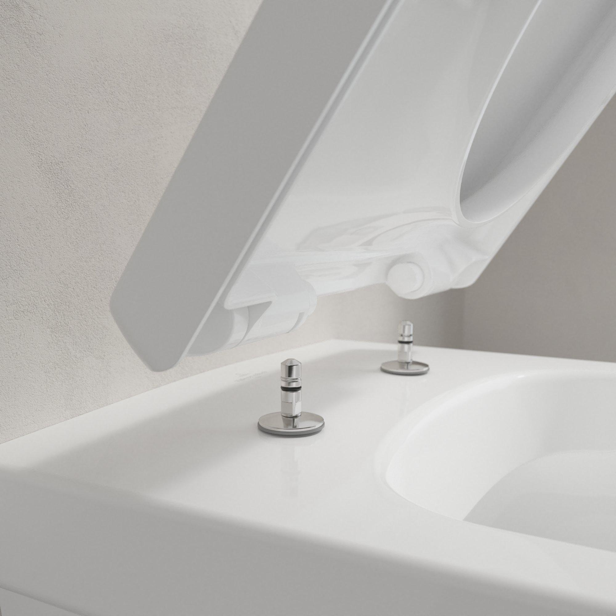 Villeroy & Boch Architectura randloos toilet ovaal met softclose zitting en verborgen bevestiging wit glans