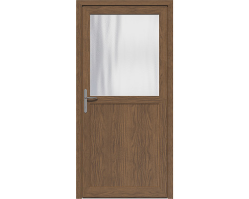 Zij-ingangsdeur A01 1000 x 2000 mm DIN Links wit/gouden eiken met satijnglas incl. krukgarnituur, profielcilinder