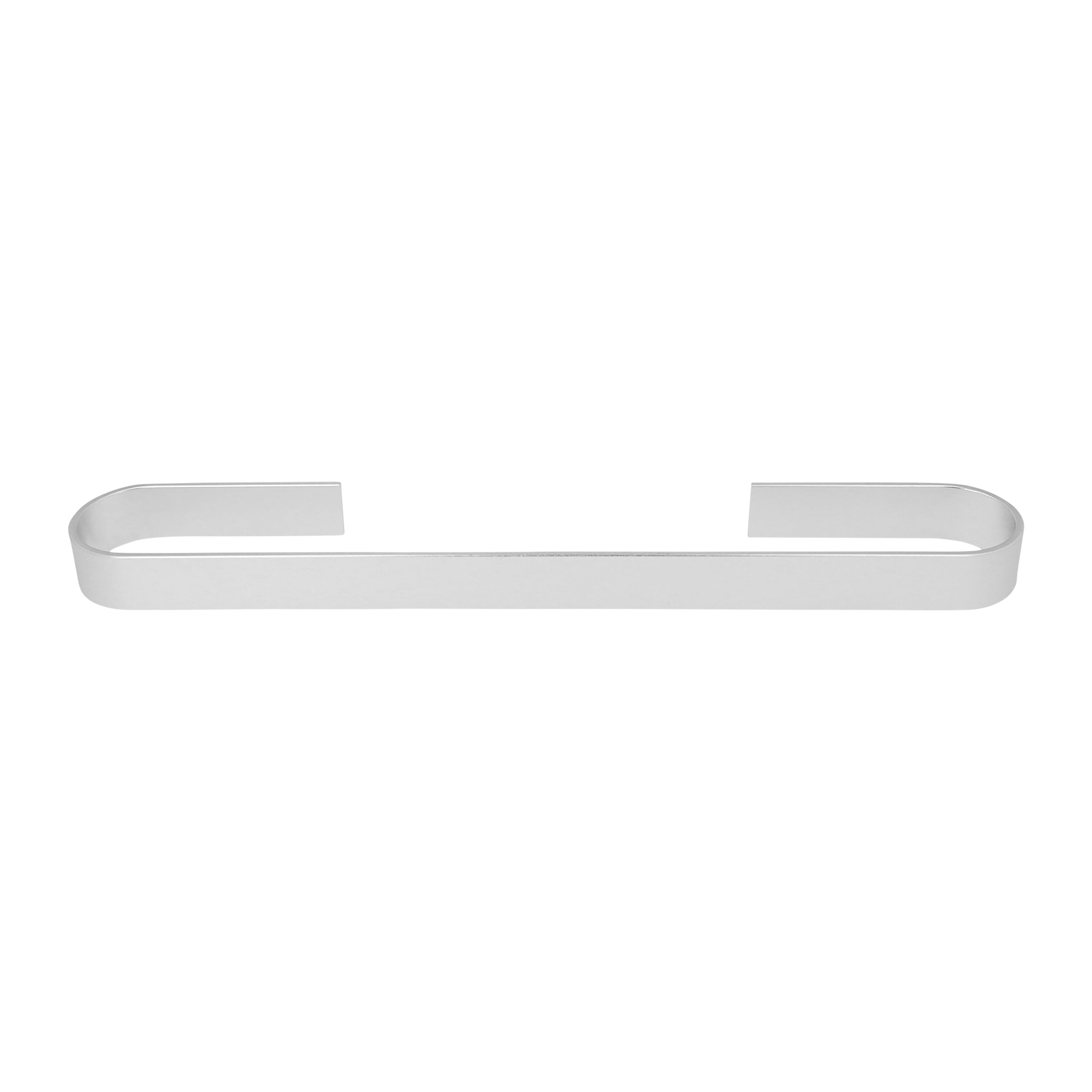 QUVIO Handdoekhouder platte stang met ronding - Zilver - 45 cm