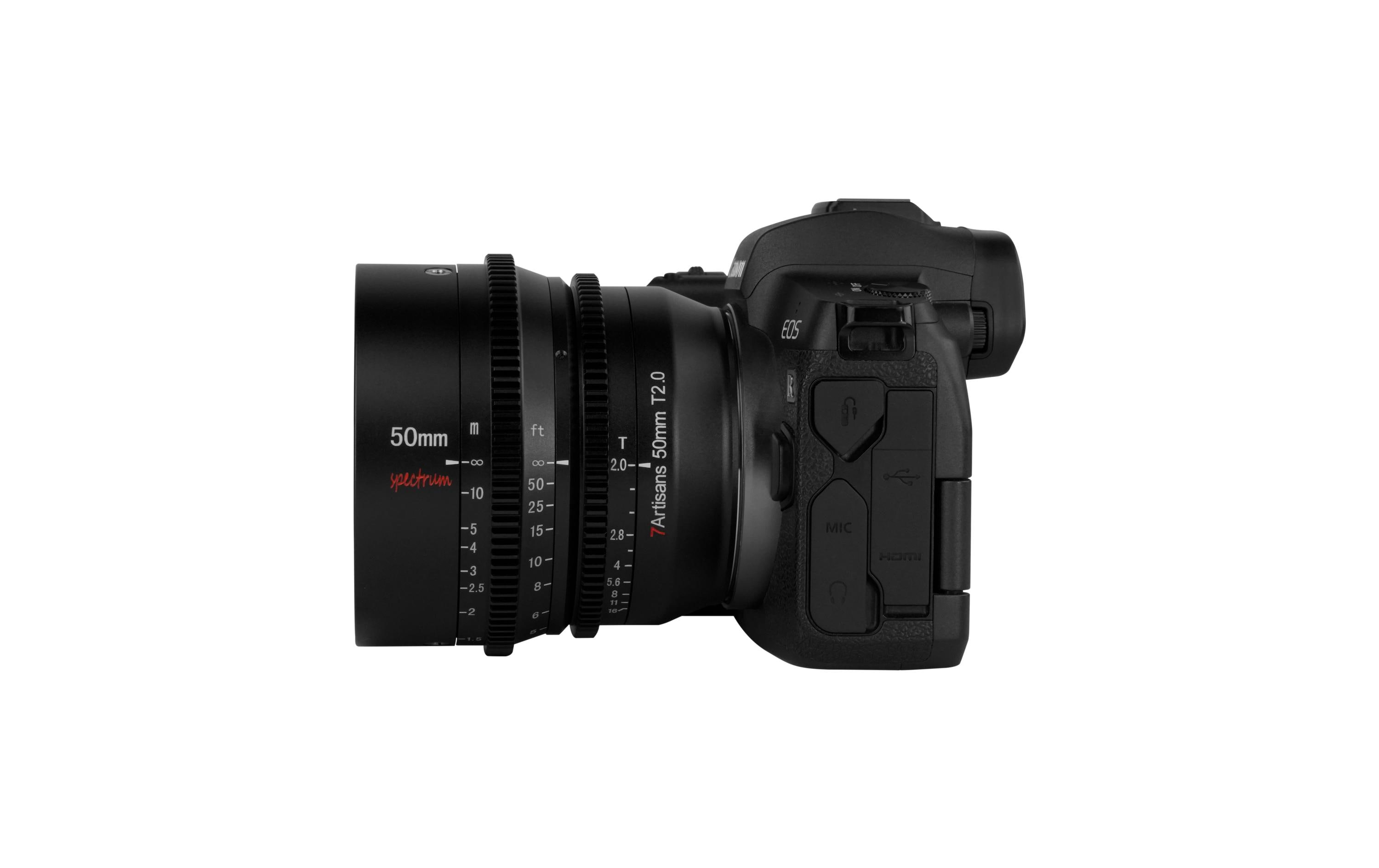 Festbrennweite 50mm T2.0 – Canon RF<br>Vollformat Filmobjektiv für spiegellose Kameras