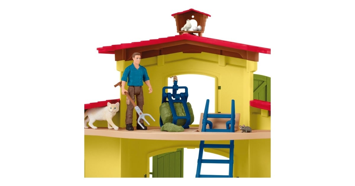 SchleichFarm World - Grote stal, geel speelfiguur