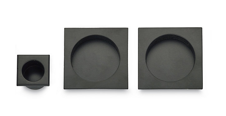 Coquille de tirage carré Neromat noir mat Ø48mm
